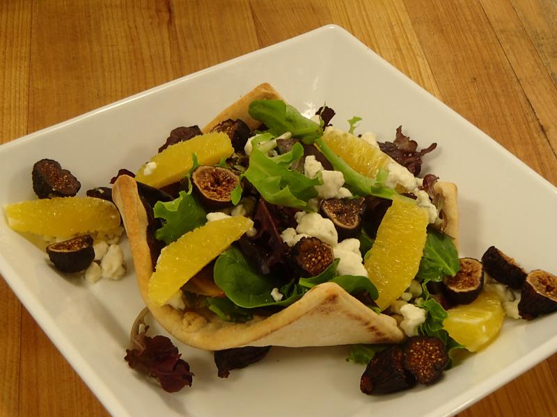 Fig, Orange, and Gorgonzola Salad in a Flatbread Bowl | Rich's Canada