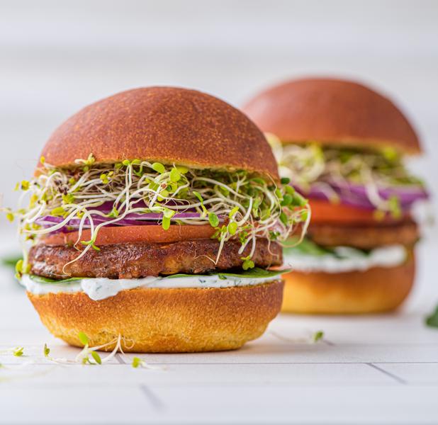 Chickpea Burger with Lemon Sauce | Rich's Canada