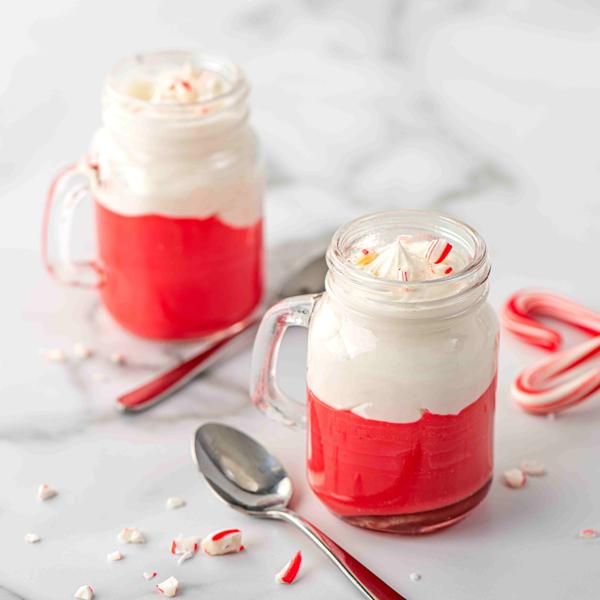 Candy Cane Custard Shot | Rich's Canada