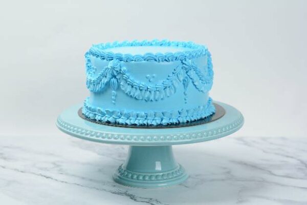 teal vintage cake