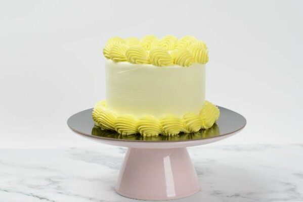 yellow vintage cake